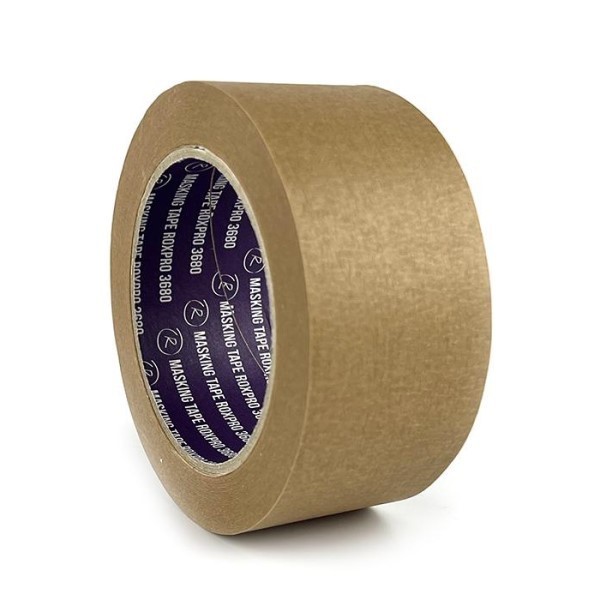 Скотч малярный бумажный коричневый RoxelPro 3680 18 мм х 40 м