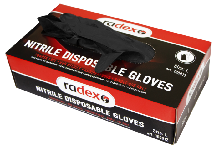 Нитриловые одноразовые перчатки, Black Mamba размер XL, 100шт/уп