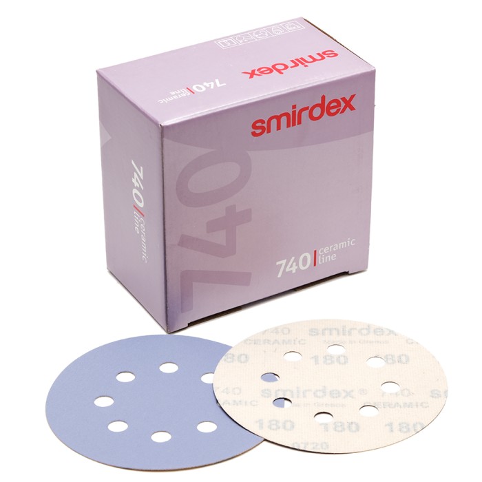 Шлифовальный диск D-125 мм, 8 отв., керамический Smirdex 740 CERAMIC