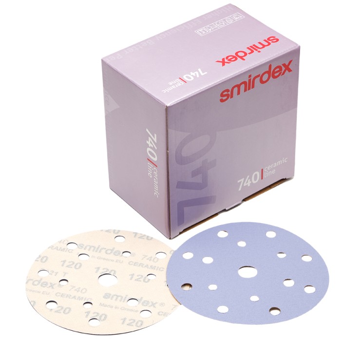 Шлифовальный диск D-150 мм, 15 отв., керамический Smirdex 740 CERAMIC