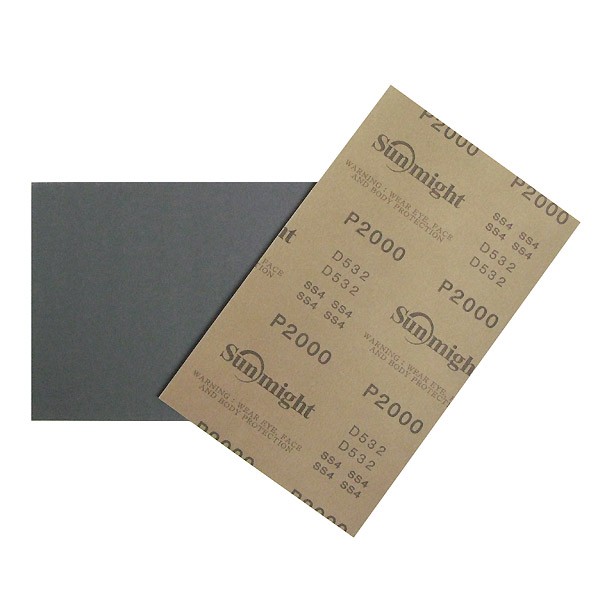 Микротонкая наждачная бумага влагостойкая Sunmight 140х230 мм, для полировки