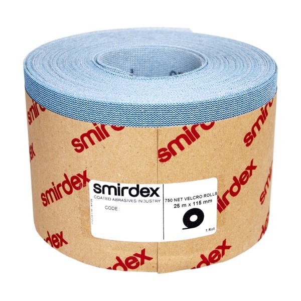 Шлифовальная сетка в рулоне 115 мм х 25 м, Smirdex 750 NET VELCRO зерно керамическое