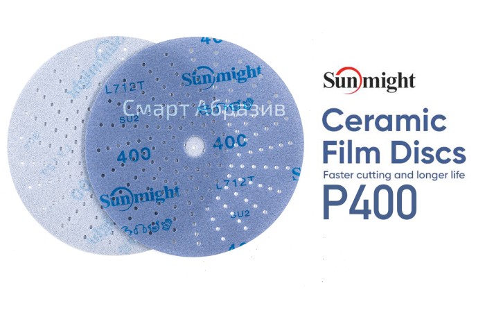 Шлифовальный диск D-150 мм, Multi отв. Sunmight Ceramic L712T  