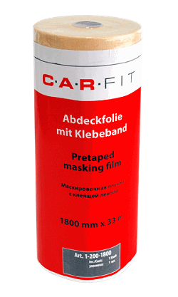 Пленка маскировочная C.A.R.Fit с клеящей лентой  1,1 м х 33м